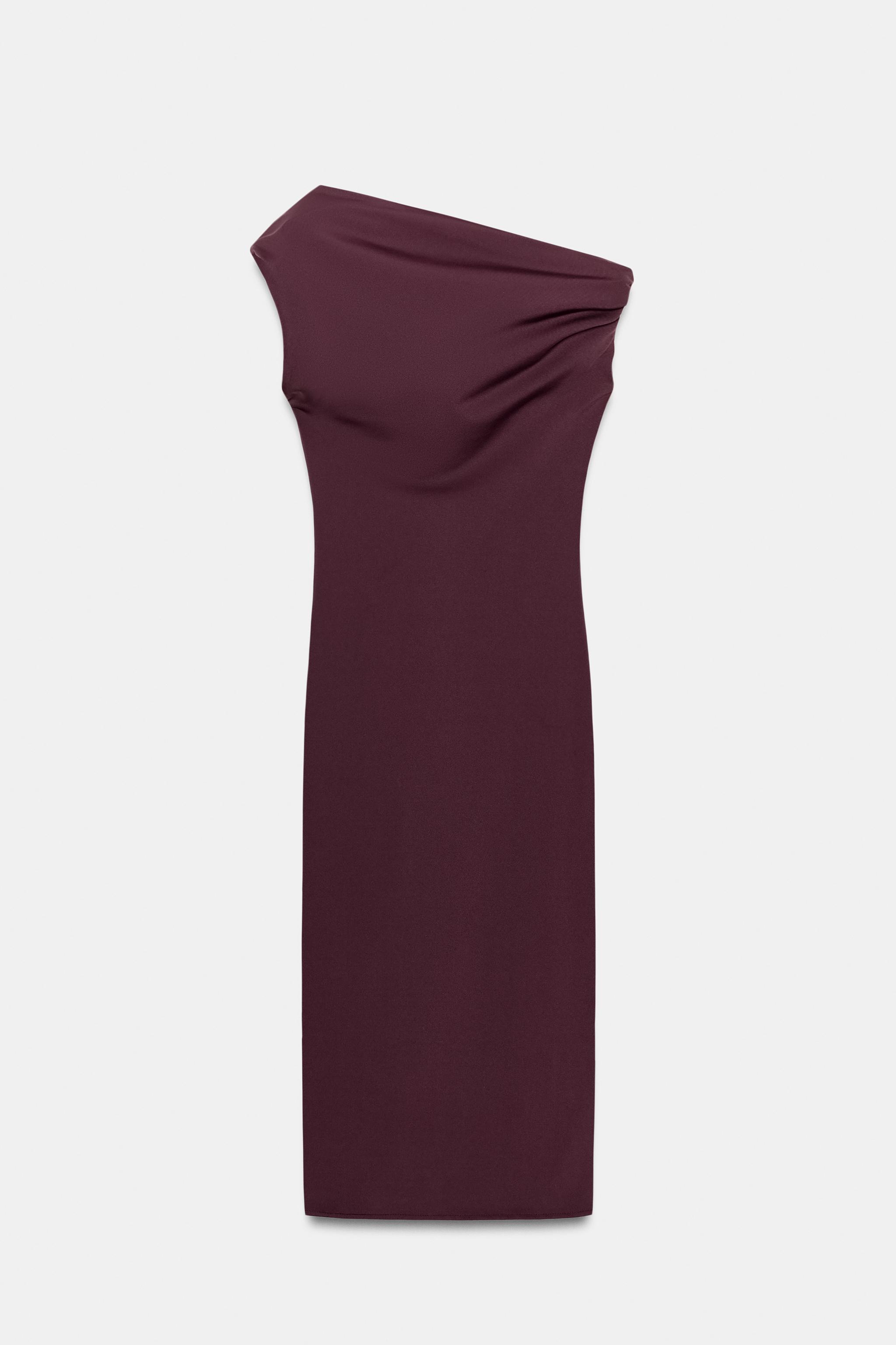 ROBE MI-LONGUE ASYMÉTRIQUE